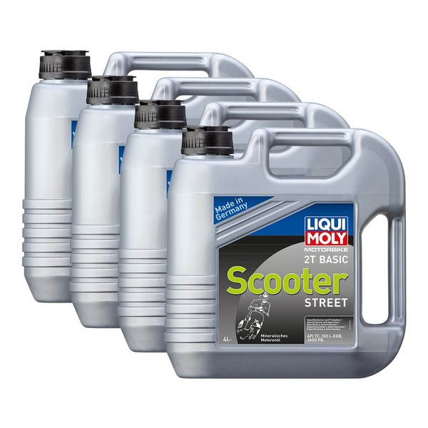 4X Liqui Moly 1237 Motorbike 2T Basic Scooter Street 4L-image