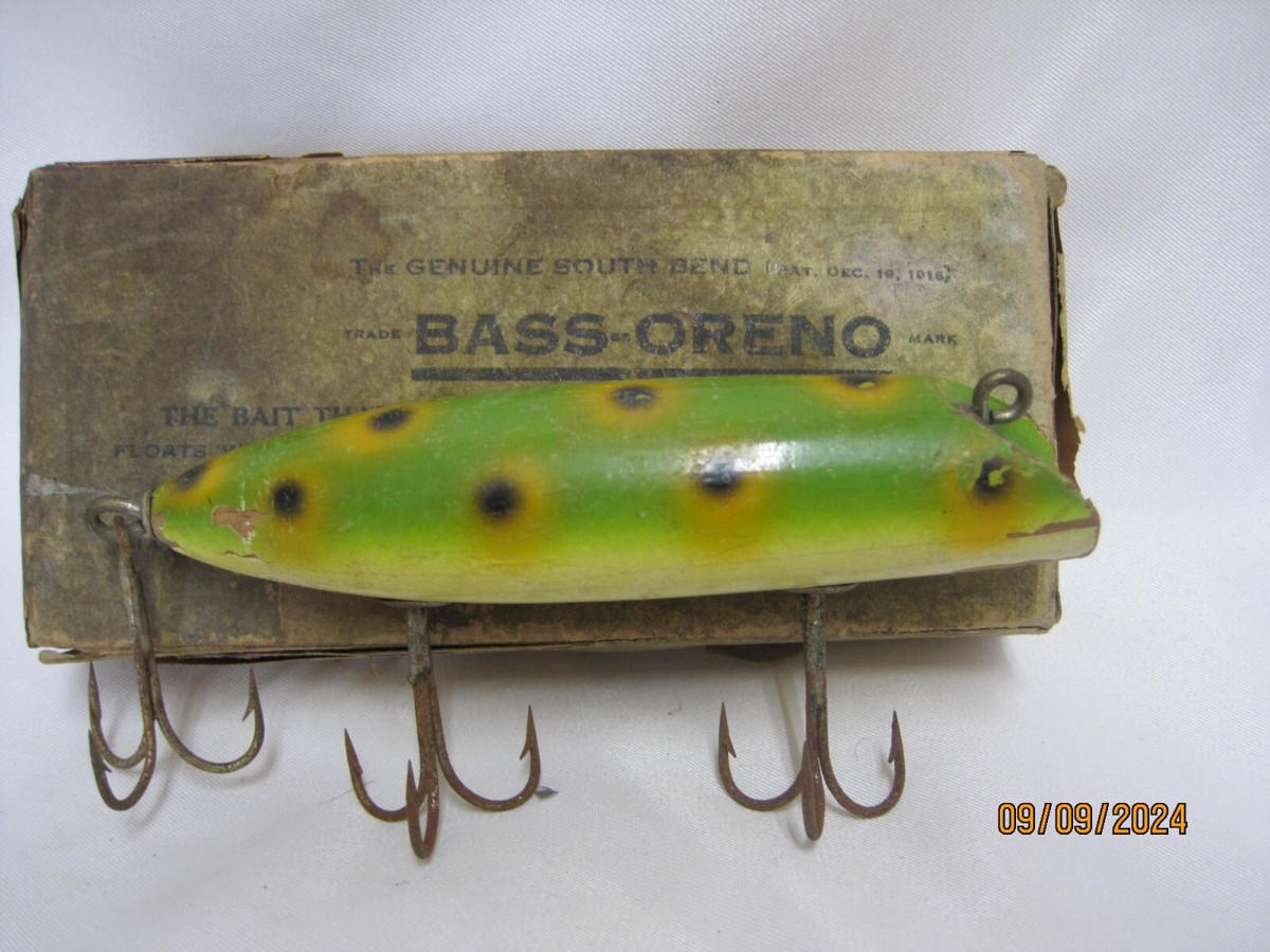 bass oreno fishing lure South Bend Fluorescent Orange King In Box 977 FO For Sale Vintage South Bend Special Order