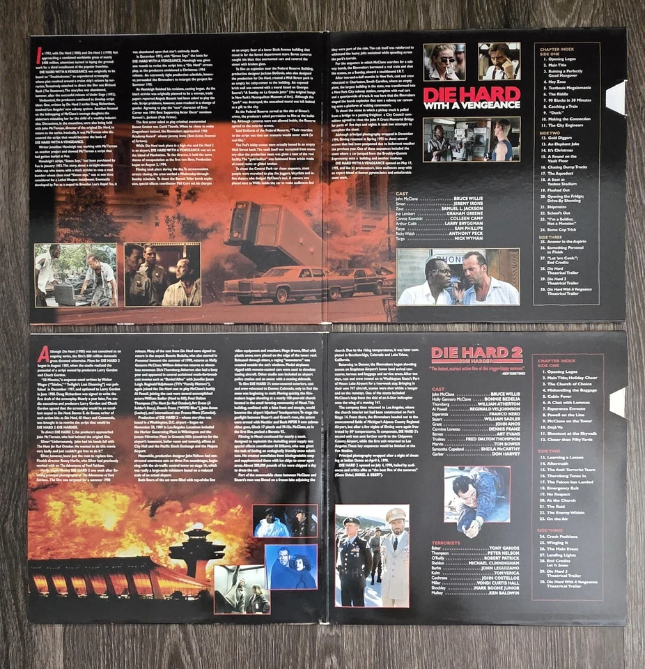 Die Hard With A Vengeance Special Widescreen Edition Laserdisc THX Gatefold Set Foto 2 de 4