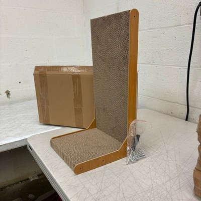 20'' Cat Scratcher L-Shape Cardboard Scratching Board, Cat Scratcher Post