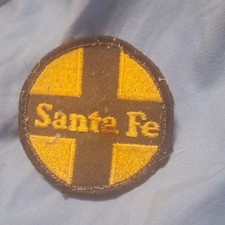 Santa Fe Railroad Embroidered Patch Round Yel...