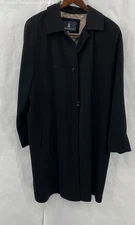 London Fog Women's Black Trench Coat Sz 12
