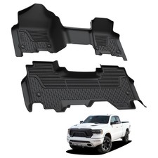 Floor Mats for Ram 1500 2019-2024 Quad Cab All Weather 1st & 2nd Row Floor Liner