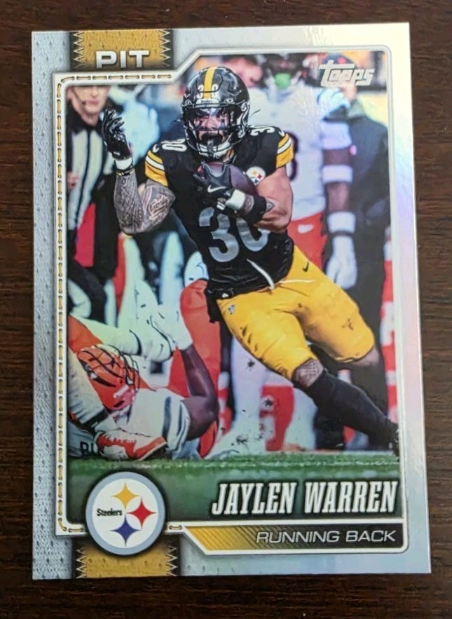 Jaylen Warren 2026 Topps #174 Rainbow Foil Steelers