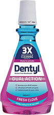 Dentyl Dual Action Mouthwash 500ml Fresh Clove Alcohol Free Plaque & Gum Care