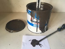 FREE POSTAGE  Macpherson Trade Paint Gloss  BROWN  2.5 L used tin  FREE POSTAGE.