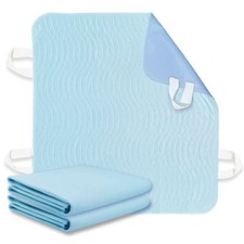 2 Pack Bed Pads for Incontinence Positioning Bed Pad with Handles for Lift an...