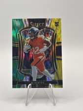 2025 Panini Select - Premier Level RJ Harvey #110 Green & Yellow Shock Prizm...