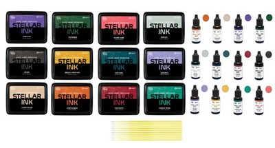 Simon Hurley Stellar Dye Ink Bundle - Set 2-12 SHC Stellar Ink Pads &
