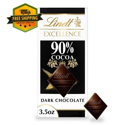 Lindt EXCELLENCE Dark Chocolate 90% Cocoa Candy Bar   3.5 oz