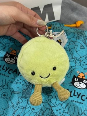 Jellycat Amuseables Max Macaron Green Plush Bag Charm Keychain Cute NWT