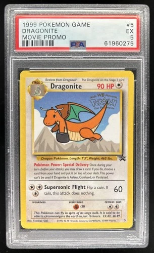 1999 Pokemon Wizards Black Star Promos Dragonite #5 PSA 5