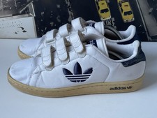 ADIDAS STAN SMITH 2010 Men’s White Hook n’ Loop Trainers UK 9