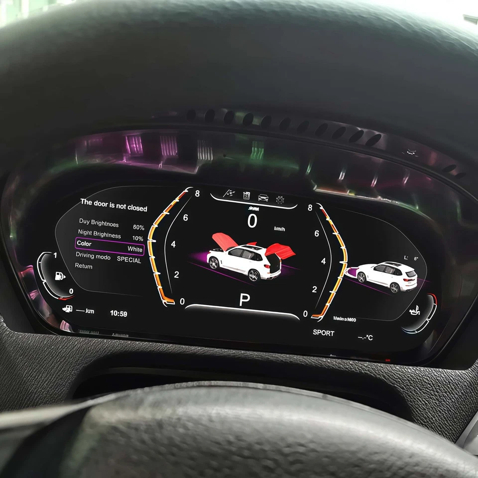 Velocímetro de cuadro de instrumentos digital de 12,3" para BMW Serie 5 E60 E61 2003-2009 Foto 2 de 4