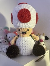 Toad Handmade doll crochet, Amigurumi, Plush Toy, super Mario Bros movie