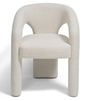 Stuhl Modernes Design Weiss Textil Komfortabel Stabil Elegant Stilvoll