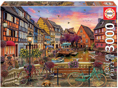 - Colmar, France - 3000 Piece Jigsaw Puzzle - Puzzle Glue Included - Completed I