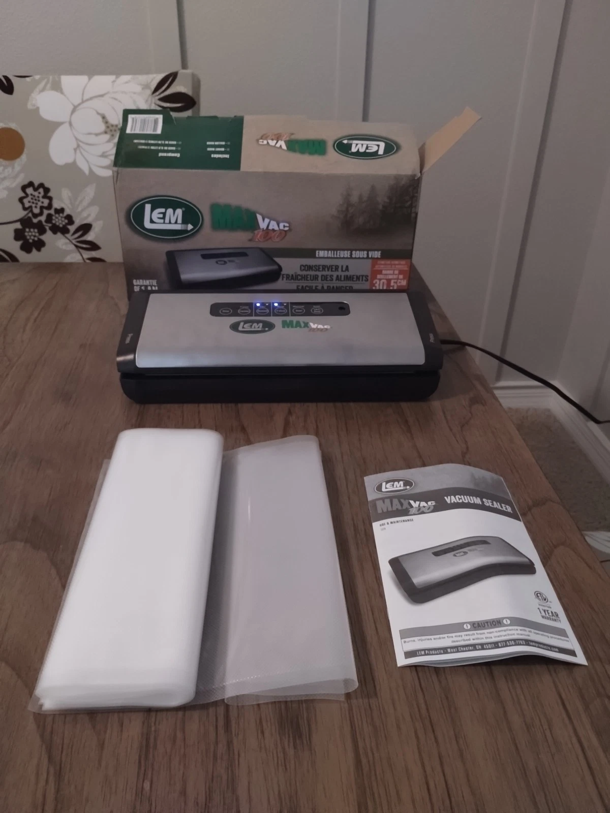 LEM Maxvac 100 Vacuum Sealer Compact, Powerful, and Durable for Food Storage New