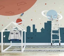 3D Planetary Rocket O115 Wallpaper Wall Murals Removable Wallpaper Sticker Amy