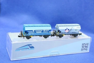 AARE VALLY MODELS Aare Valley Models 1655-100 SBB Getreidewagen Upps 2er Set"Zucker"blau/OVP/Neu