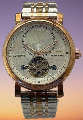 Refurbished Montblanc Open-Heart Dial Two-Tone Automatic Watch Case Size 44 mm