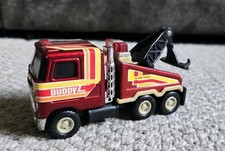 Buddy L Red Striped 24 Hour Tow Truck Semi 1980 Made In Japan Rare