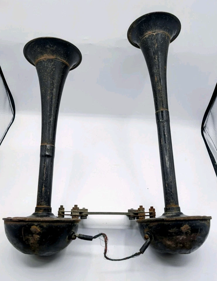 Оригинальная пара трубчатых гудков для электромобиля Dodge Chrysler AUTOLITE 1950-х годов HW4204 D41 - Изображение 3 из 4