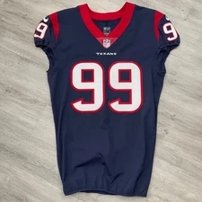 JJ WATT Team Issue 2017 Houston Texans Jersey 44 +2 Nike Authentic Pro Cut Game