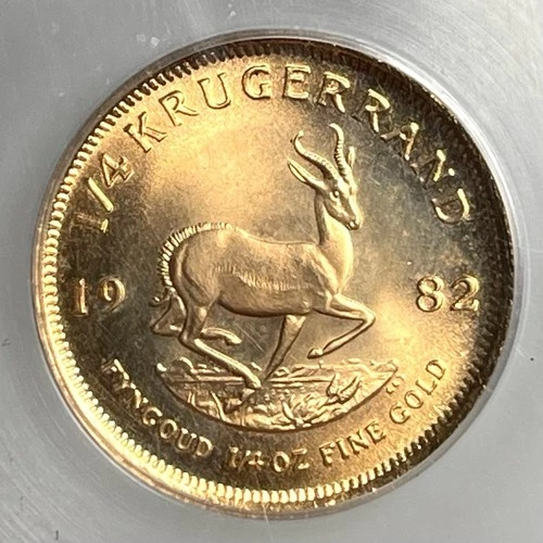 1982 Gold Krugerrand 1/4 oz — photo from the most recent tracked eBay sale