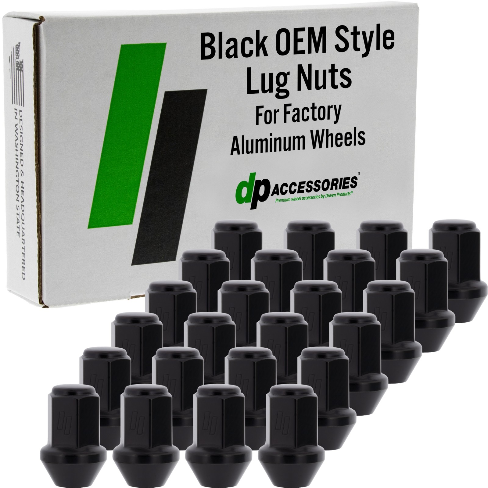 Black Lug Nuts | 2018-2023 Chevrolet Traverse | Factory Wheels