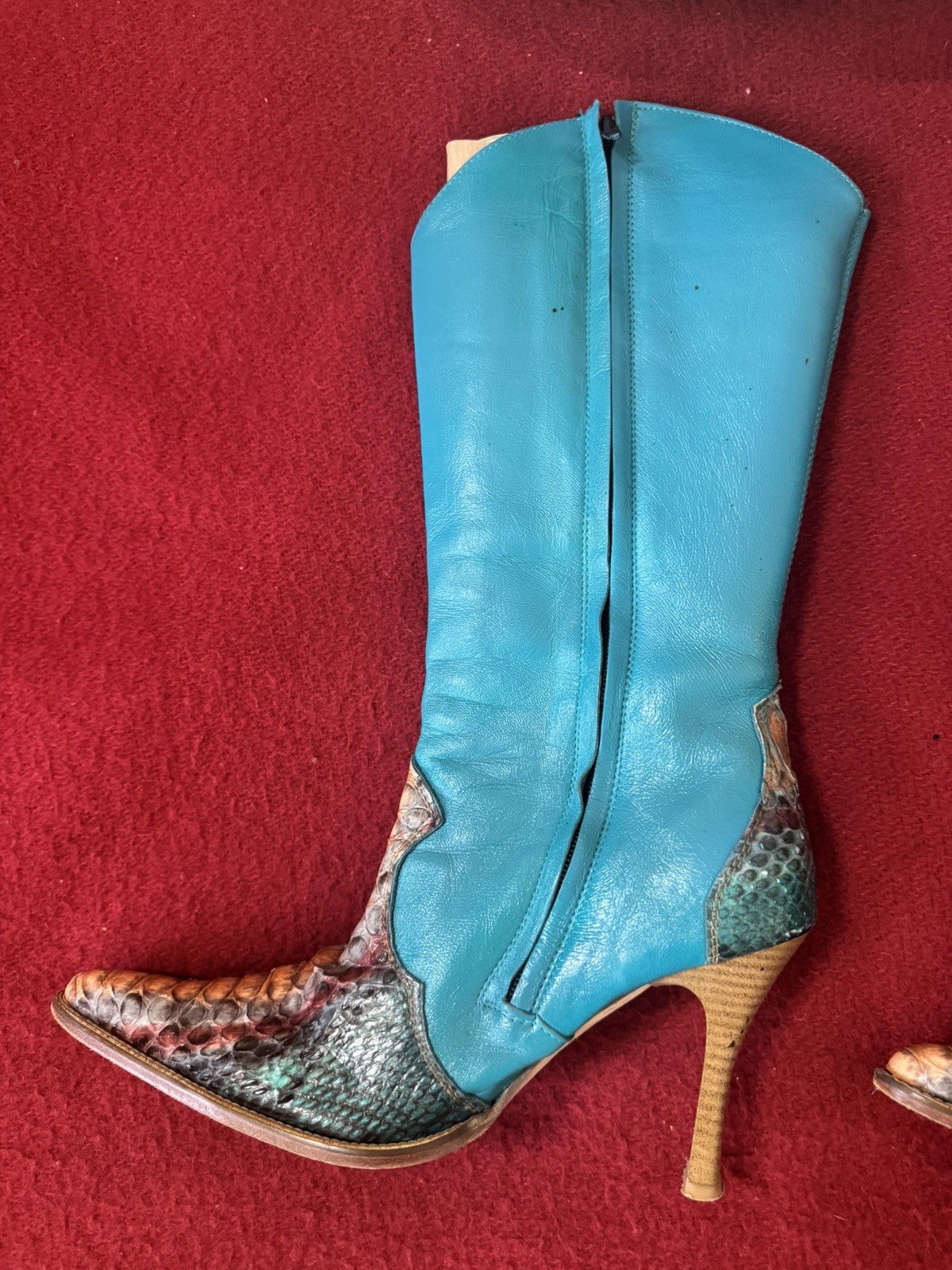 Los Altos Women’s Python Leather Western Boots Hi… - image 4