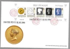 Unaddressed Isle of Man FDC First Day Cover 1990 Penny Black Sheet 1p-37p