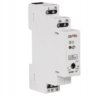 Dämmerungsschalter ohne Fühler für TH35 230V Schiene WZM-01 EXTA Zamel