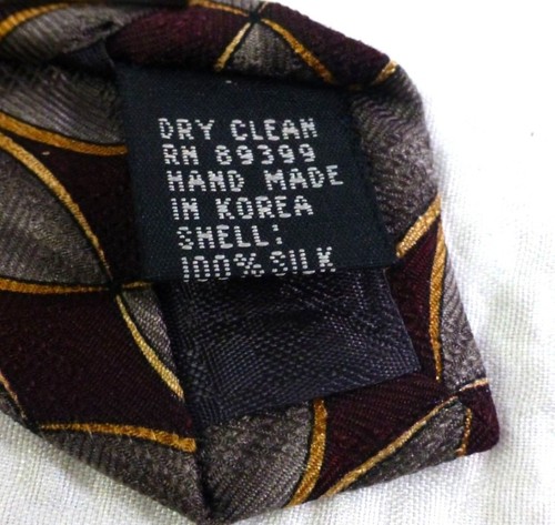 Louis Roth Handmade Silk Tie Egg Shape Pattern Burgundy/Gray - Picture 3 of 4