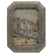 4x6 Vintage Picture Frame - Silver Antique Frame 4x6, Ornate Frames 4 X 6 Wit...