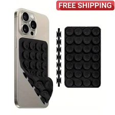 Suction Cup Phone Case Mount 1Pc Double-Sided Silicone Sticky Phone Stand Holder