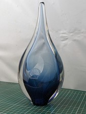 Vintage Teardrop Studio Art Large Glass Sculpture