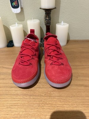 $1095 New Christian Louboutin red Suede Hand M In Italy Eu 43.5Us 10.5 M Low Top