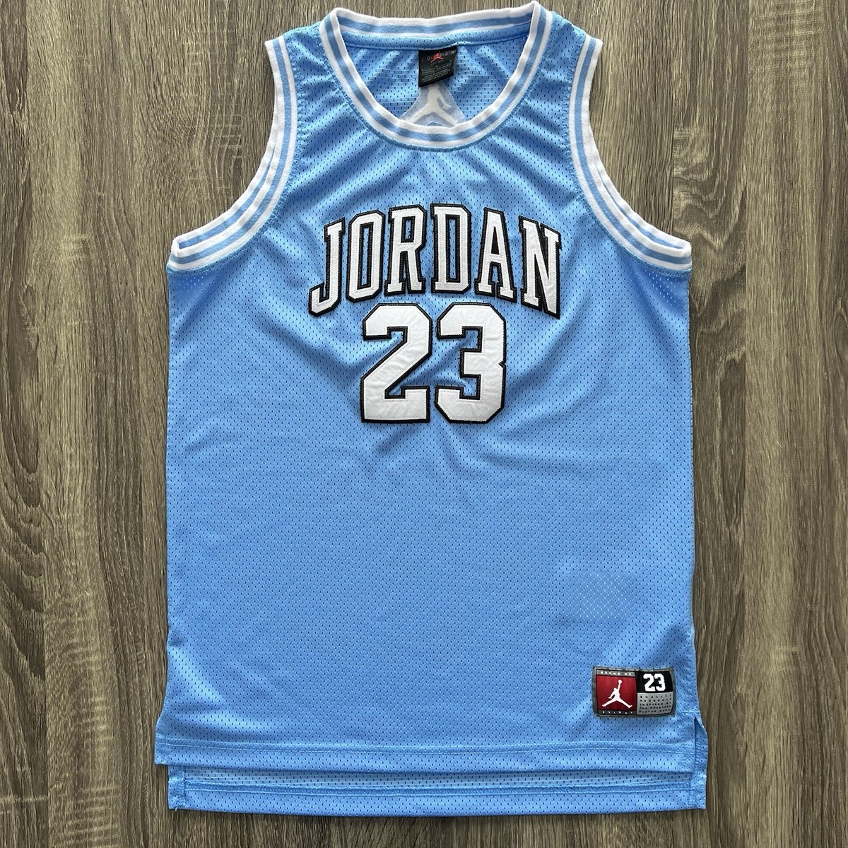 Michael Jordan 23 Mesh Jersey Boys L Light Blue Basketball Nike