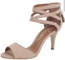 Rowen Cooper Peep Toe Ankle Strap Zipper Heel