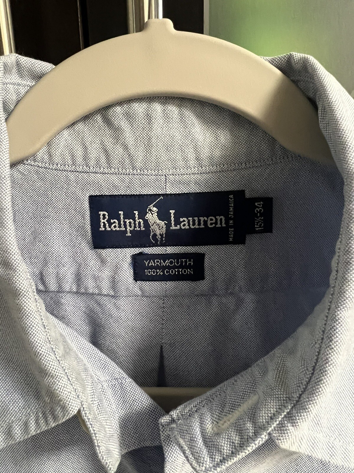 Polo Ralph Lauren Yarmouth Shirt 15 1/234 M. Blue Long Sleeve. eBay