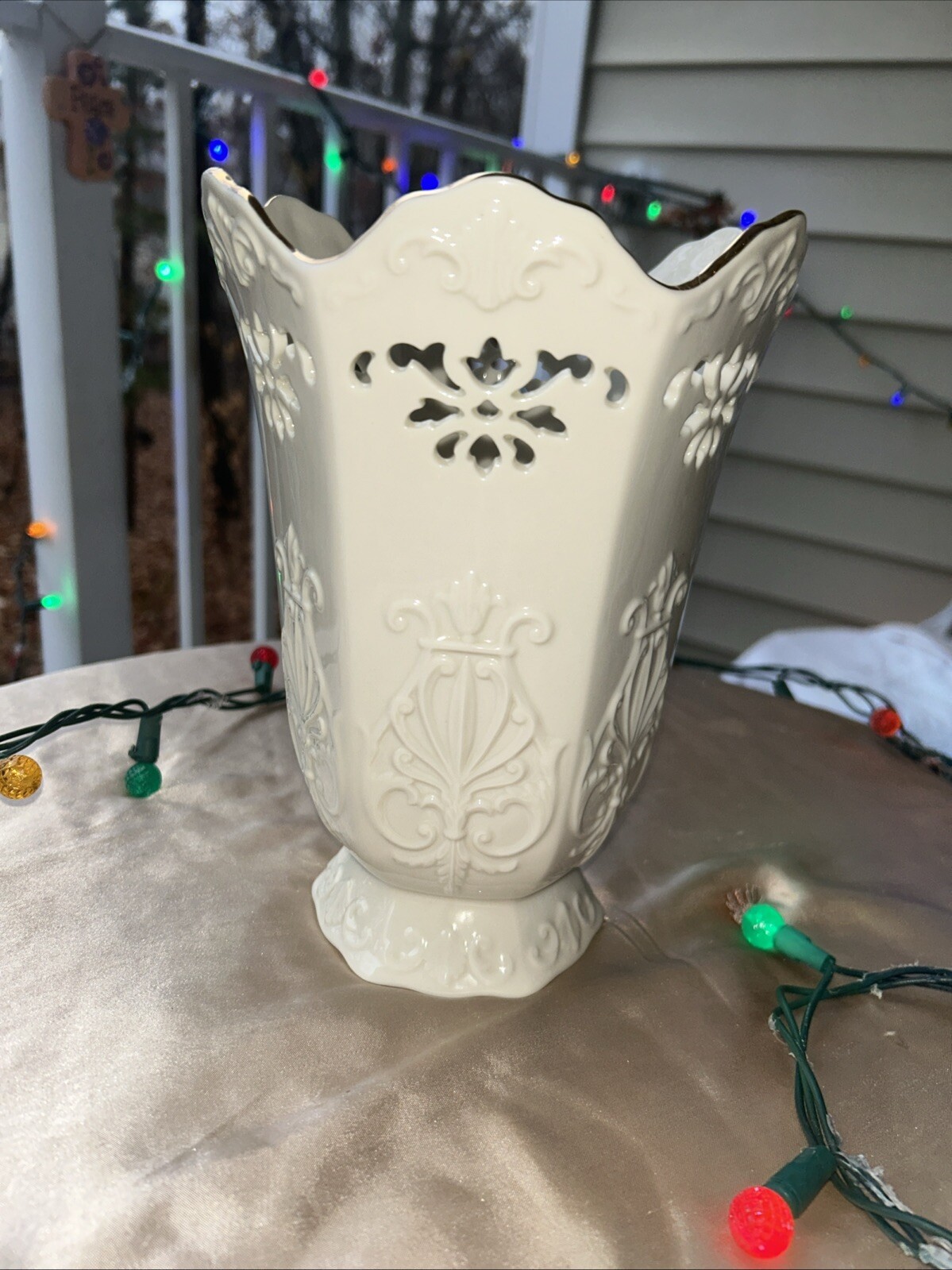 Lenox Beige Gold Trim Vase