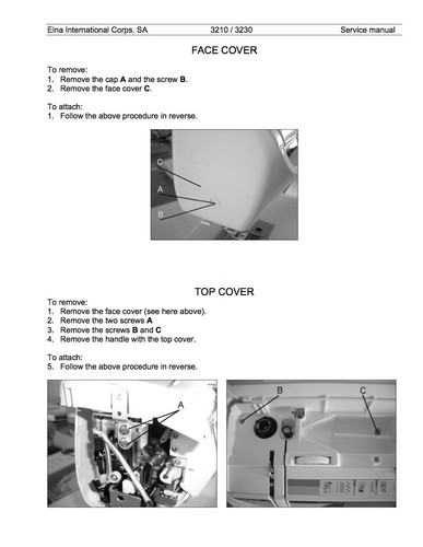 On CD * Elna 3210 Jeans & 3230 Service / REPAIR MANUAL & PARTS SCHEMATICS BOOKS - Picture 3 of 4