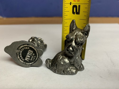 2 Solid Pewter Scottie Dog Figurine (T3) - Picture 5 of 5