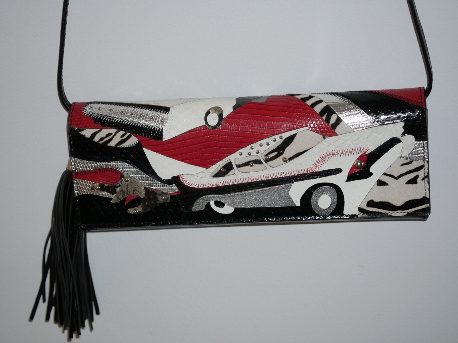 YVES SAINT LAURENT YSL POCHETTE POCHETTE Borsa a tracolla pelle di polpaccio. Cadillac.NUOVA RARA