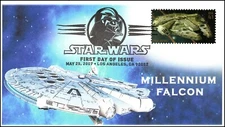 AO-4143b-4, 2007, Star Wars, BW Pictorial, Add On Cachet, Millennium Falcon, 