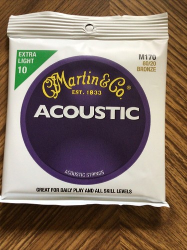C.F. Martin & Co. M170 80/20 Bronze Acoustic Guitar Strings - Extra Light 3-pack - Picture 2 of 3