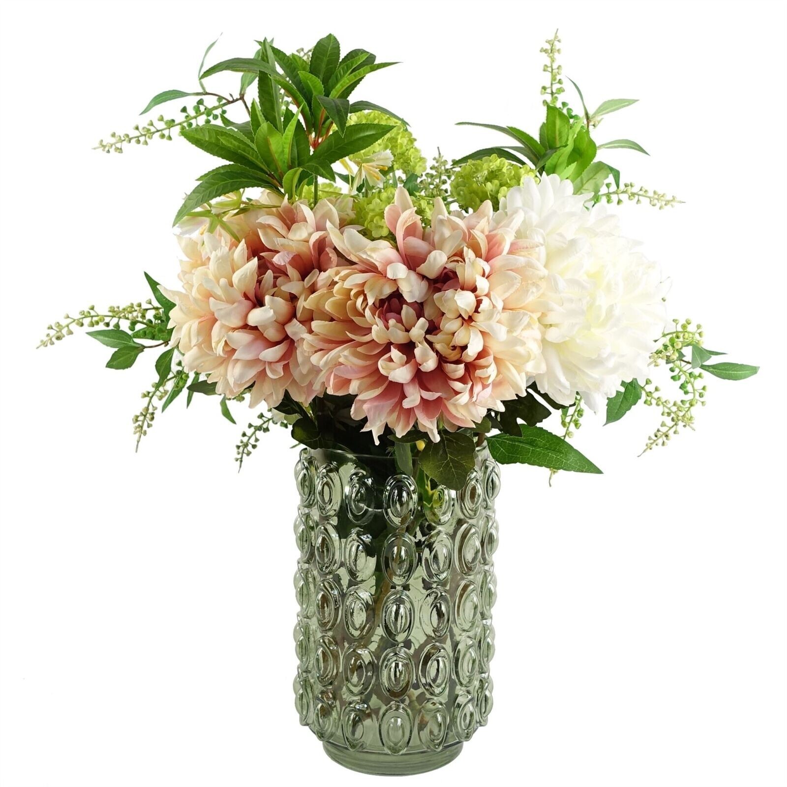 Designer Glass Vases, 30cm Green Retro - Image 3