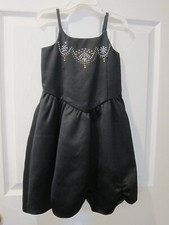 Never worn Girls Gymboree Black Formal Sequined Sleeveless Gown Dress - size 4