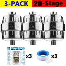 20Stage Shower Water Filter w/Replaceable Cartridge Remove Chlorine Fluoride -3P
